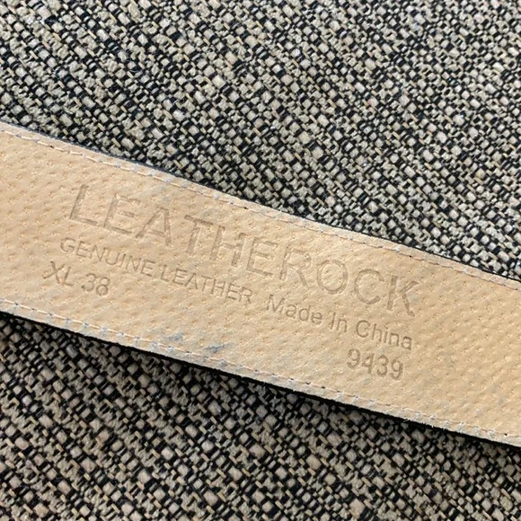 Leatherock Black and Silver Ornate BeltXL - Picture 3 of 6